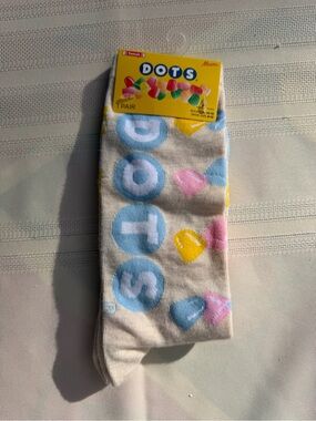 Tootsie DOTS Candy Novelty Crew Socks NWT Colorful Retro Food Gift 6-12